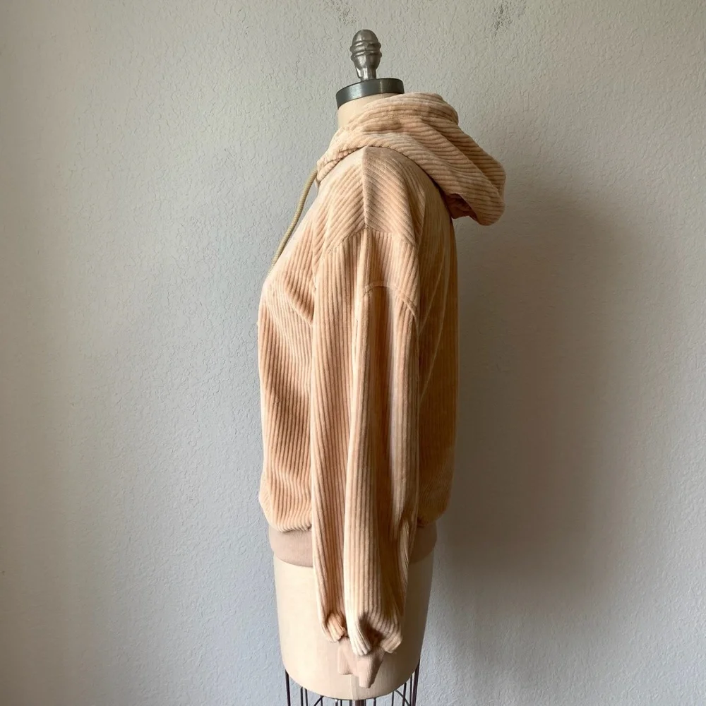 Current Air Tan Ribbed Hoodie - Picture 4 of 8